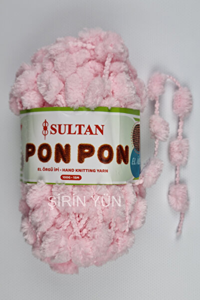 Sultan Ponpon İp 100 Gram 15 Metre %100 Polyester Açık Pembe 911