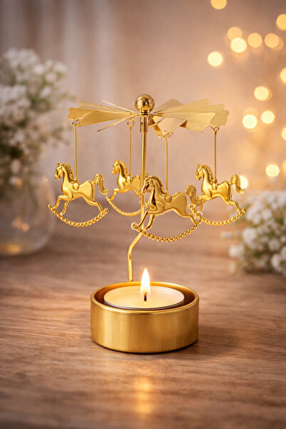 Saule Atlı Karınca Gold Isı İle Dönen Mumluk , Hediyelik