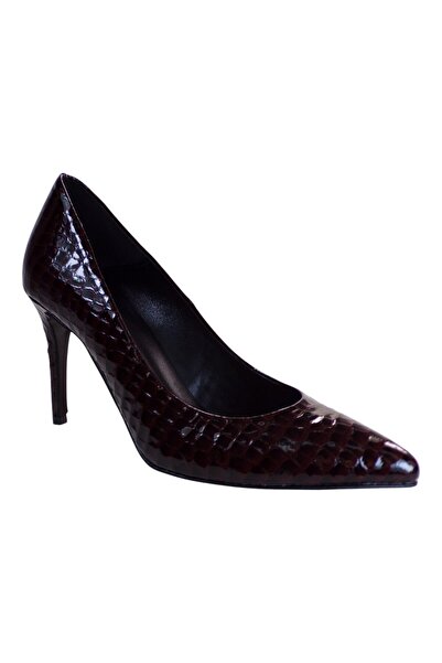 Dominique Shoes Γυναικεία Παπούτσια Γόβες 81001 Καφέ Κροκό