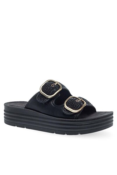 Parex Γυναικείες Παντόφλες Ανατομικές Flatform Comfort 12731008.B Μαύρο