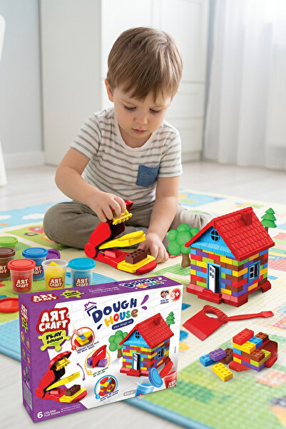 craftivio Art Craft Dough House Kendi Evini İnşa Et 6 Renk Oyun Hamuru Seti 6...