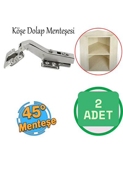ERNAKS Mobilya Dolap Kapak Tas Menteşe 45° Derece Açılı Frensiz Köşeli Dolap ...