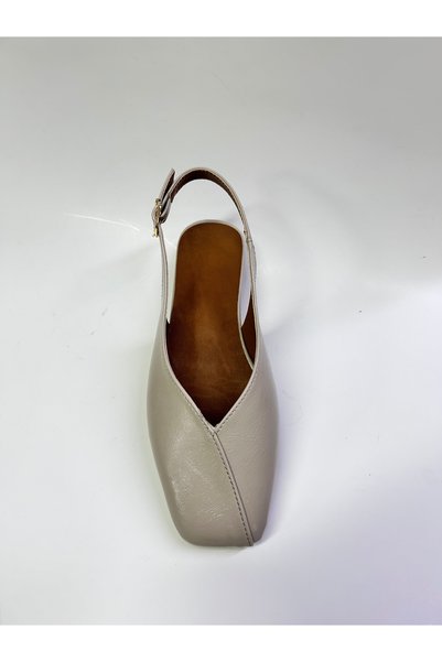 azza shoes Bi̇anca Women's Square-Toe Shoes with Shiny Open Back Buckle Detail, Elegant and Stylish Daily Flats