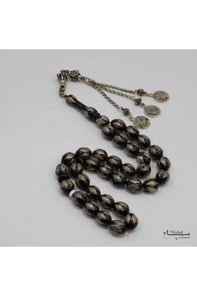 Generic Antique Egyptian rosary 33 beads 13 - 16 mm 118.5g
