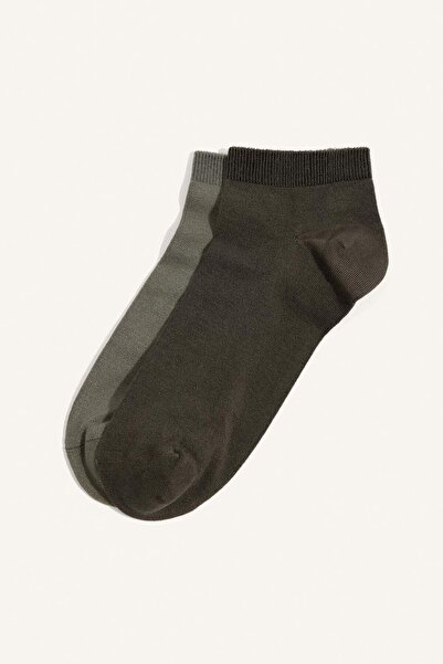 DeFacto Men's Seamless 2-Piece Modal Booties Socks H5106Axns