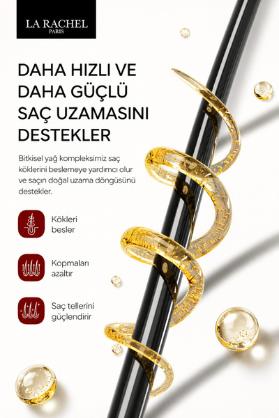 La Rachel Yavaş Uzayan ve Yıpranmış Saçlar İçin 3’lü Profesyonel Bakım Seti – Daha Güçlü, Daha Dolgun ve Sağlıklı Görünümlü Saçlar