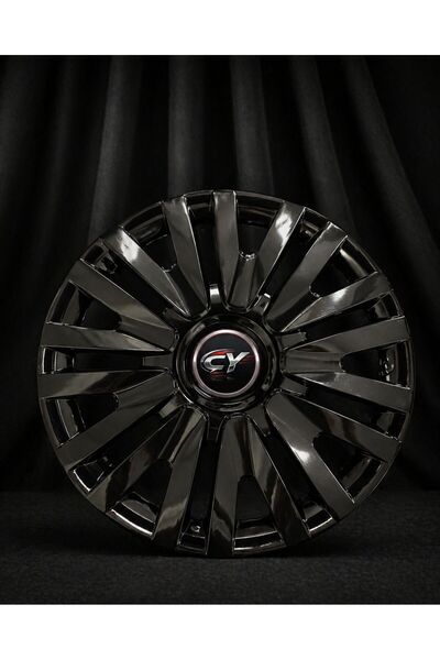 ÇY Jant Aksesuar Renault 15" Inç Kırılmaz Jant Kapağı Siyah 4 Adet