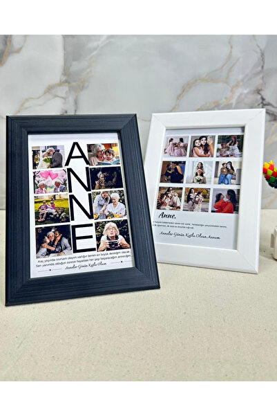 Atelier Baskı Anneler Günü Hediye Kişiye Özel Tasarım - Anneye Fotoğraflı Çer...