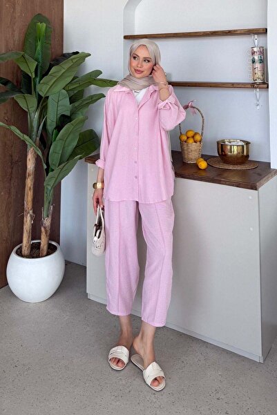Hazamoda Pargalı Shalwar Suit Pink