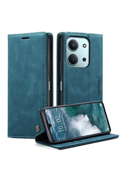 Caseme 013 Retro Θήκη Βιβλίο Green Blue (Xiaomi Redmi 15C 4G-5G / Poco C85 4G)