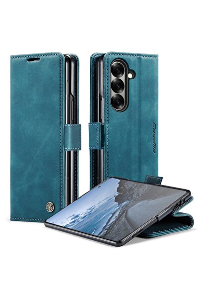 Caseme 013 Retro Θήκη Πορτοφόλι Green Blue (Samsung Galaxy Z Fold7 5G)
