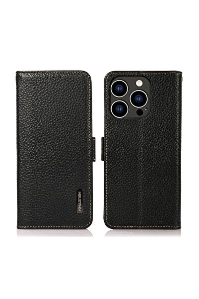 KHAZNEH Side-Magnetic Θήκη Πορτοφόλι Black (Apple iPhone 15 Pro)
