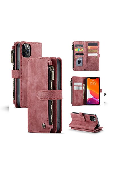 Caseme C30 Multifunctional Θήκη Πορτοφόλι Red (Apple iPhone 12 Pro)