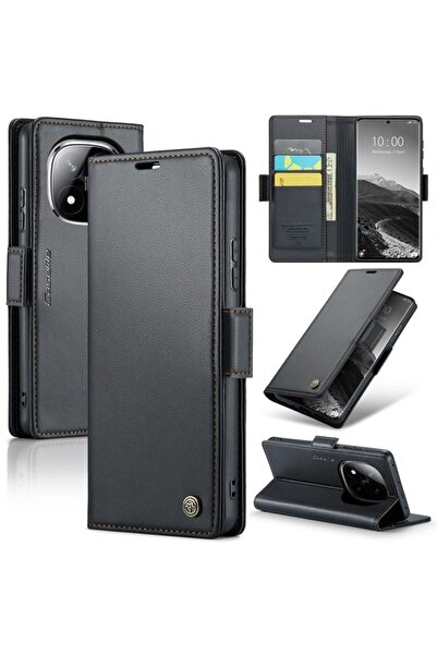 Caseme 023 Luminus Θήκη Πορτοφόλι Black (Xiaomi Redmi Note 14 Pro 5G/Poco X7 5G)