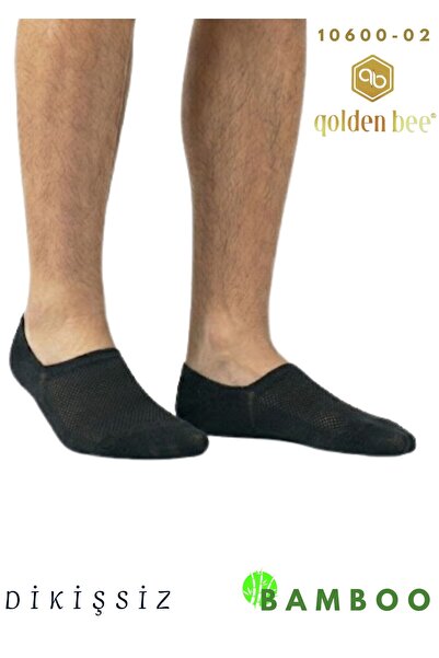 6'lı Yetişkin Erkek Bambu Düz Sneakers Çorap