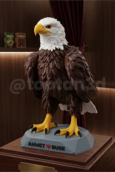 Toptan3D Kişiye Özel Dekoratif Kartal Biblo, Kartal Heykeli, Sevgiliye Özel H...