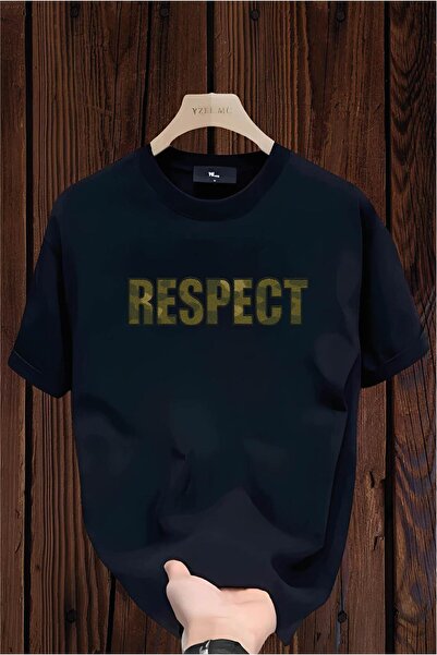 donamod Bumbac pentru bărbați, elegant, confortabil, cu design Respect tricou