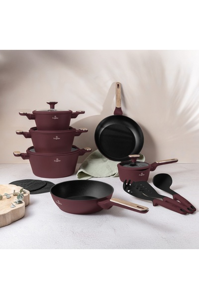 Berlinger Haus Set de oale și tigăi Leonardo Nordic BH 8306, 15 piese, antiaderent