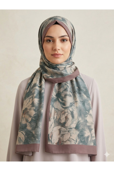 REMOMODA Italian Chiffon Shawl Floral Pattern, High Quality, Soft and Comfort...
