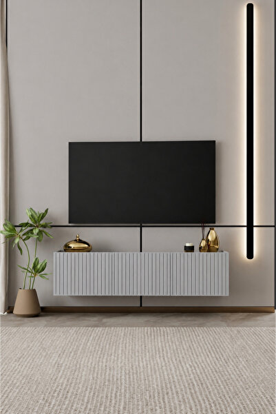 moldesan Capella TV Ünitesi MDF 3 kapaklı 120 cm duvara monte