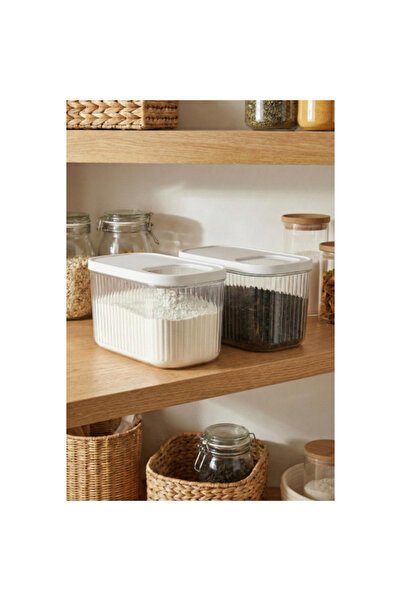 OSKA GLOBAL 2-Piece 7.5 Lt Multibox White Sliding Lid Storage Container & Foo...