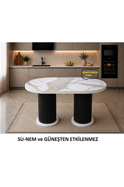 Bodykitartgarage BOHEM MODELİ ŞIK MODERN 6 KİŞİLİK YEMEK MASASI