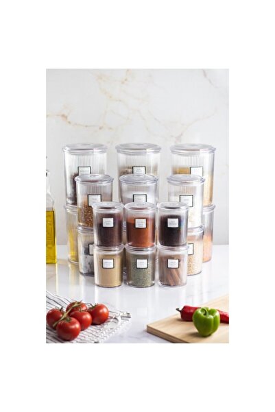 OSKA GLOBAL Set of 18 Baroque Round 3 Size Jars & Storage Container & Food Co...