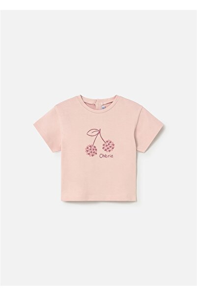 MAYORAL Baby Girl Cherie Patterned T-Shirt Powder 105