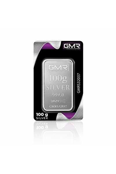 genç metal rafineri AgaKulche 100 Gram 999.0 Ayar GMR Külçe Gümüş