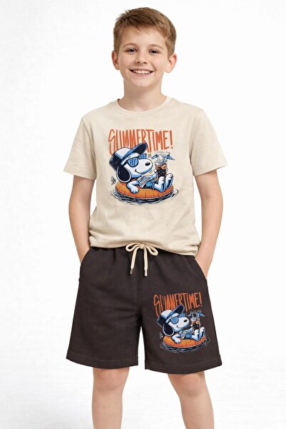 berkMICIRIK ! New Season ! Printed Children's Summer T-Shirt and Shorts 2-Pie...