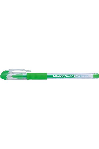 artline Pix cu gel Softline 1700, rubber grip, varf 0.7mm - verde fluorescent