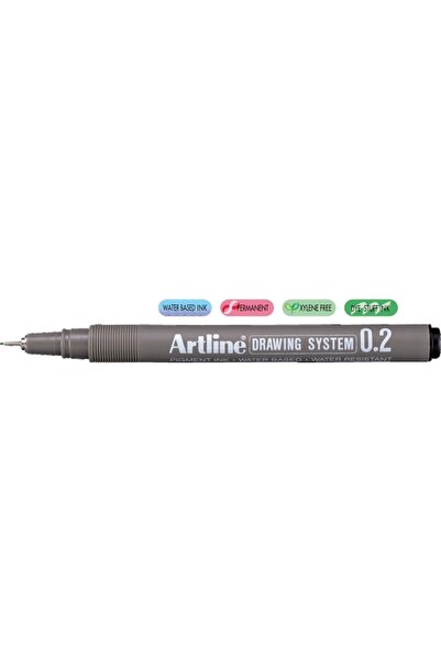 artline Μολύβι πενάλ για τεχνικό σχέδιο ARTLINE, μύτη φετρέ 0.2mm - μαύρο