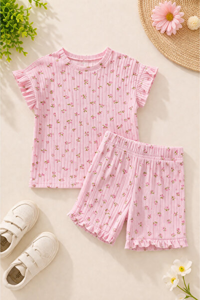 mini kanka Set de 2 piese pentru fetițe cu vârste între 1-8 ani, cu model flo...