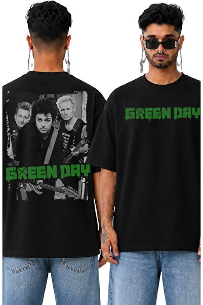 Fuddy Moda Unisex majica sa širokim krojem i otiskom na leđima, članovi Green...