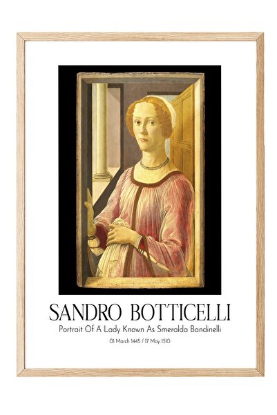 Postifull Sandro Botticelli, Slika sa drvenim okvirom, Serija umetnosti BR:11...