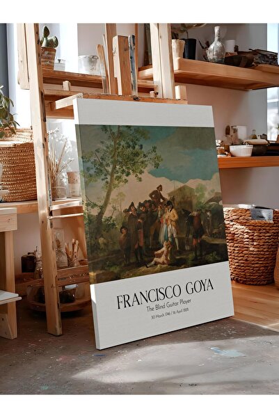 Postifull Francisco Goya - Chitaristul Oarb, Tablou pe pânză, Seria de artă N...