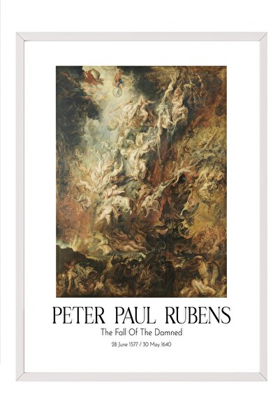 Postifull Peter Paul Rubens - Pad prokletih, slika u belom okviru, umetnička ...