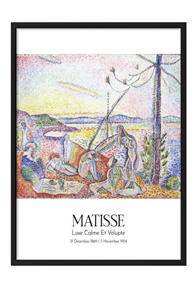 Postifull Matisse - Luksuz, mir i uživanje, slika sa crnim okvirom, serija um...