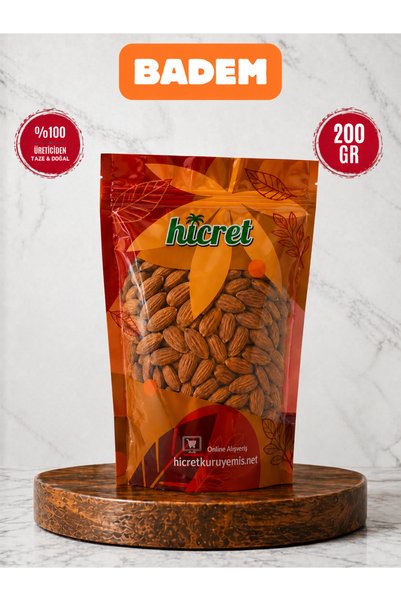 Hicret Kuruyemiş Badem Kavrulmuş Tuzsuz 200 GR