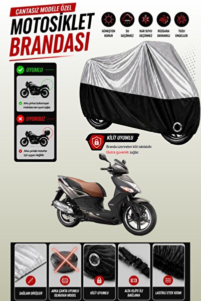 Cemku Twin غطاء محرك متوافق مع Kymco Agility City 125 باللون الرمادي من الأعل...
