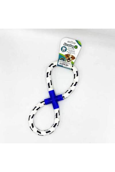 Eurodog خيط تنظيف الأسنان NHRHLS على شكل رقم ثمانية أبيض (132109) 25 سم