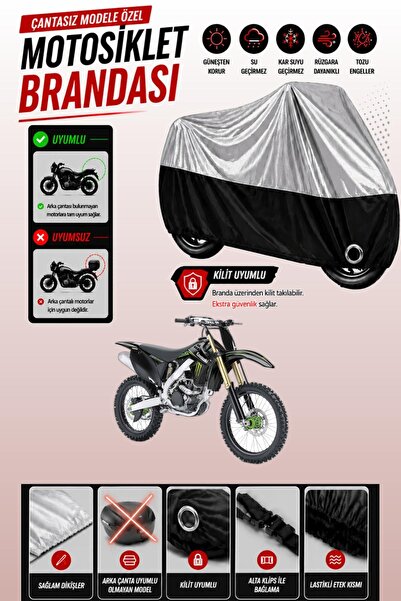 Cemku Twin غطاء محرك متوافق مع كاواساكي KX 250F باللون الرمادي من الأعلى والأ...