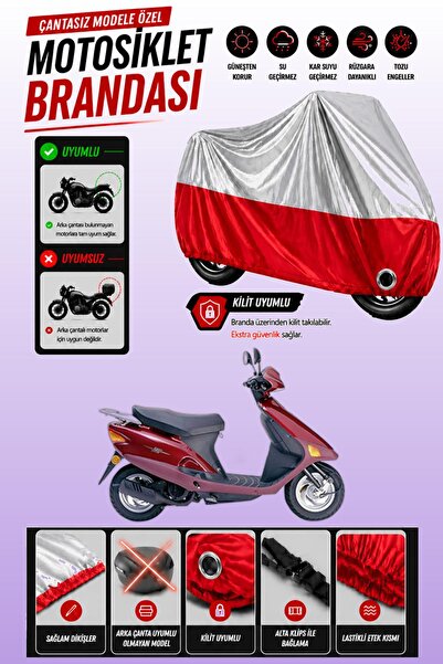 Cemku Twin Top Gray - Bottom Red Honda Bali Compatible Engine Cover, Rear Bag...