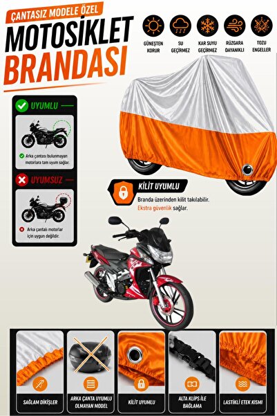 Cemku Twin Top Gray - Bottom Orange Yuki Yıldız 130 Compatible Engine Cover, ...