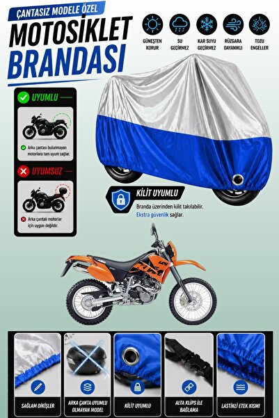 Cemku Twin غطاء محرك متوافق مع KTM 640 Adventure باللون الرمادي من الأعلى وال...