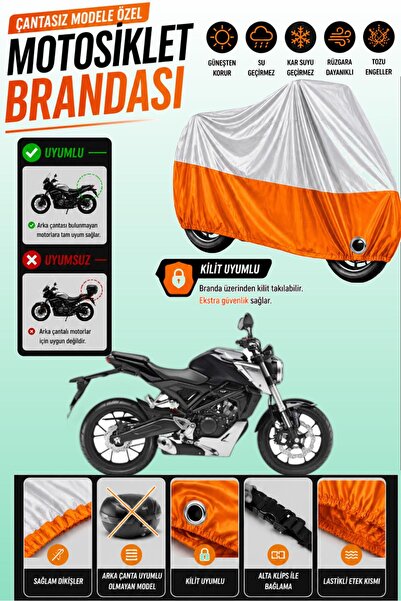 Cemku Twin غطاء محرك متوافق مع هوندا CB 125 R باللون الرمادي من الأعلى والبرت...