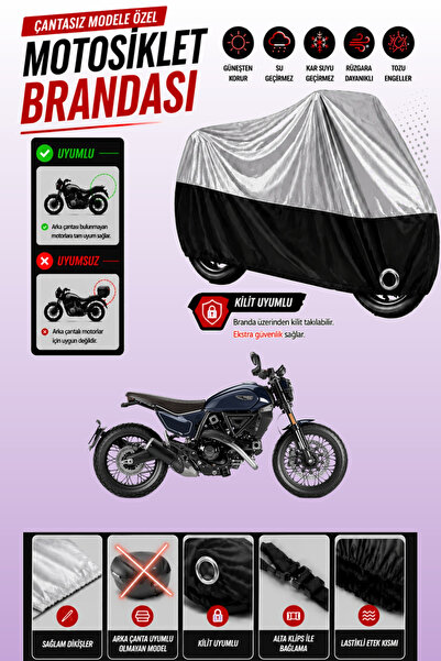 Cemku Twin غطاء محرك متوافق مع Ducati Scrambler NightShift باللون الرمادي من ...