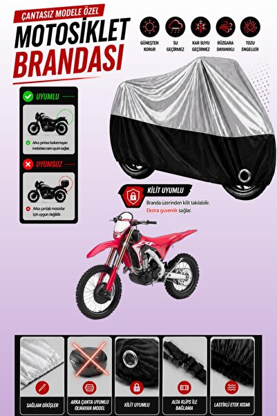 Cemku Twin غطاء محرك متوافق مع هوندا CRF 450 X باللون الرمادي من الأعلى والأس...
