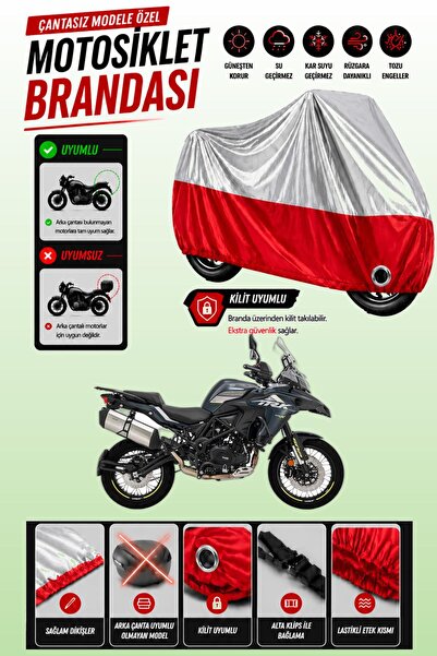 Cemku Twin Top Gray - Bottom Red Benelli Trk 502X Compatible Engine Cover, Re...