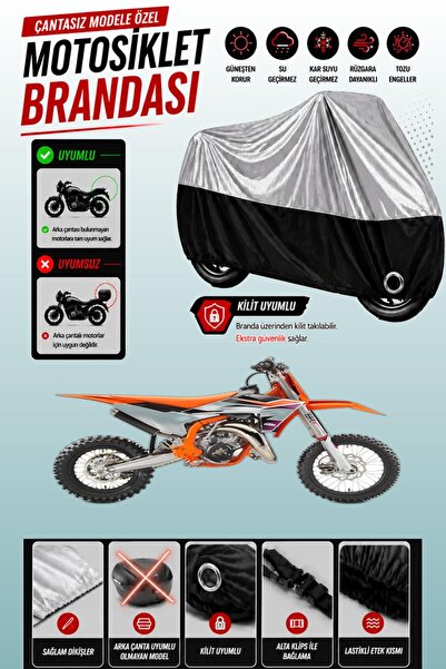 Cemku Twin غطاء محرك متوافق مع KTM 65 SX باللون الرمادي من الأعلى والأسود من ...